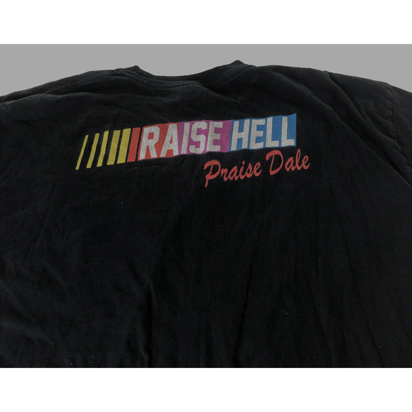 Old Row Dale Earnhardt Pocket T Shirt 2XL Vtg 90s Nascar Raise Hell Praise Dale - Picture 1 of 12